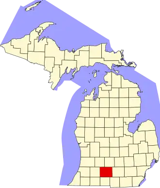 State map highlighting Calhoun County