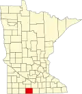 State map highlighting Martin County
