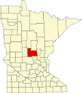 State map highlighting Morrison County