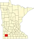 State map highlighting Murray County