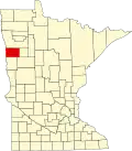 State map highlighting Norman County
