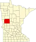 State map highlighting Otter Tail County