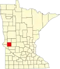State map highlighting Stevens County