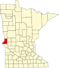 State map highlighting Traverse County