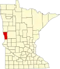 State map highlighting Wilkin County
