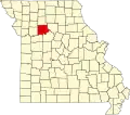 A state map highlighting Carroll County in the northwestern part of the state.