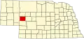 State map highlighting Arthur County