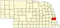 State map highlighting Cass County