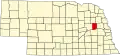 State map highlighting Colfax County