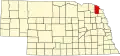 State map highlighting Dixon County