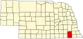 State map highlighting Gage County