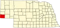 State map highlighting Kimball County