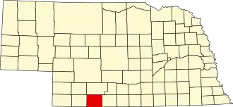 State map highlighting Red Willow County