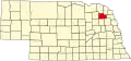 State map highlighting Wayne County