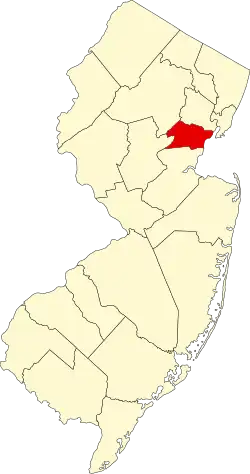 State map highlighting Union County
