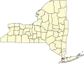 State map highlighting Bronx County