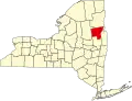State map highlighting Warren County