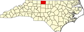 State map highlighting Rockingham County