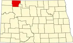 State map highlighting Burke County