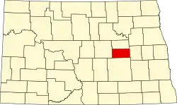 State map highlighting Foster County