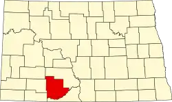 State map highlighting Grant County