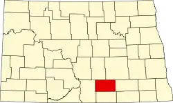 State map highlighting Logan County