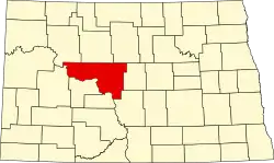 State map highlighting McLean County