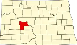 State map highlighting Mercer County