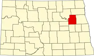 State map highlighting Nelson County