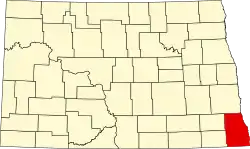 State map highlighting Richland County