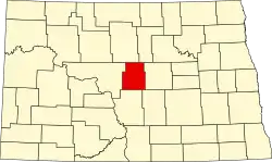 State map highlighting Sheridan County