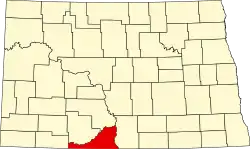 State map highlighting Sioux County