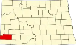 State map highlighting Slope County