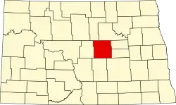 State map highlighting Wells County