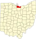 State map highlighting Erie County