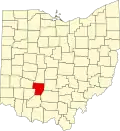 State map highlighting Fayette County