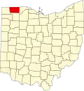 State map highlighting Fulton County
