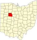 State map highlighting Hardin County