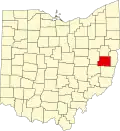 State map highlighting Harrison County