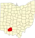 State map highlighting Highland County