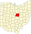 State map highlighting Knox County