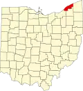 State map highlighting Lake County