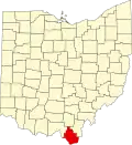 State map highlighting Lawrence County