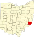 State map highlighting Monroe County
