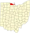 State map highlighting Ottawa County