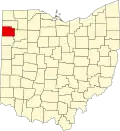 State map highlighting Paulding County