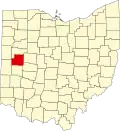 State map highlighting Shelby County