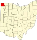 State map highlighting Williams County