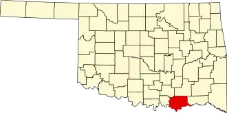 State map highlighting Bryan County