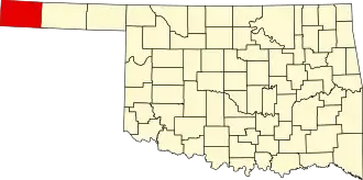 State map highlighting Cimarron County